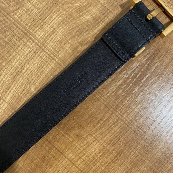 YSL Logo Belt in Black - Picture 3 of 6